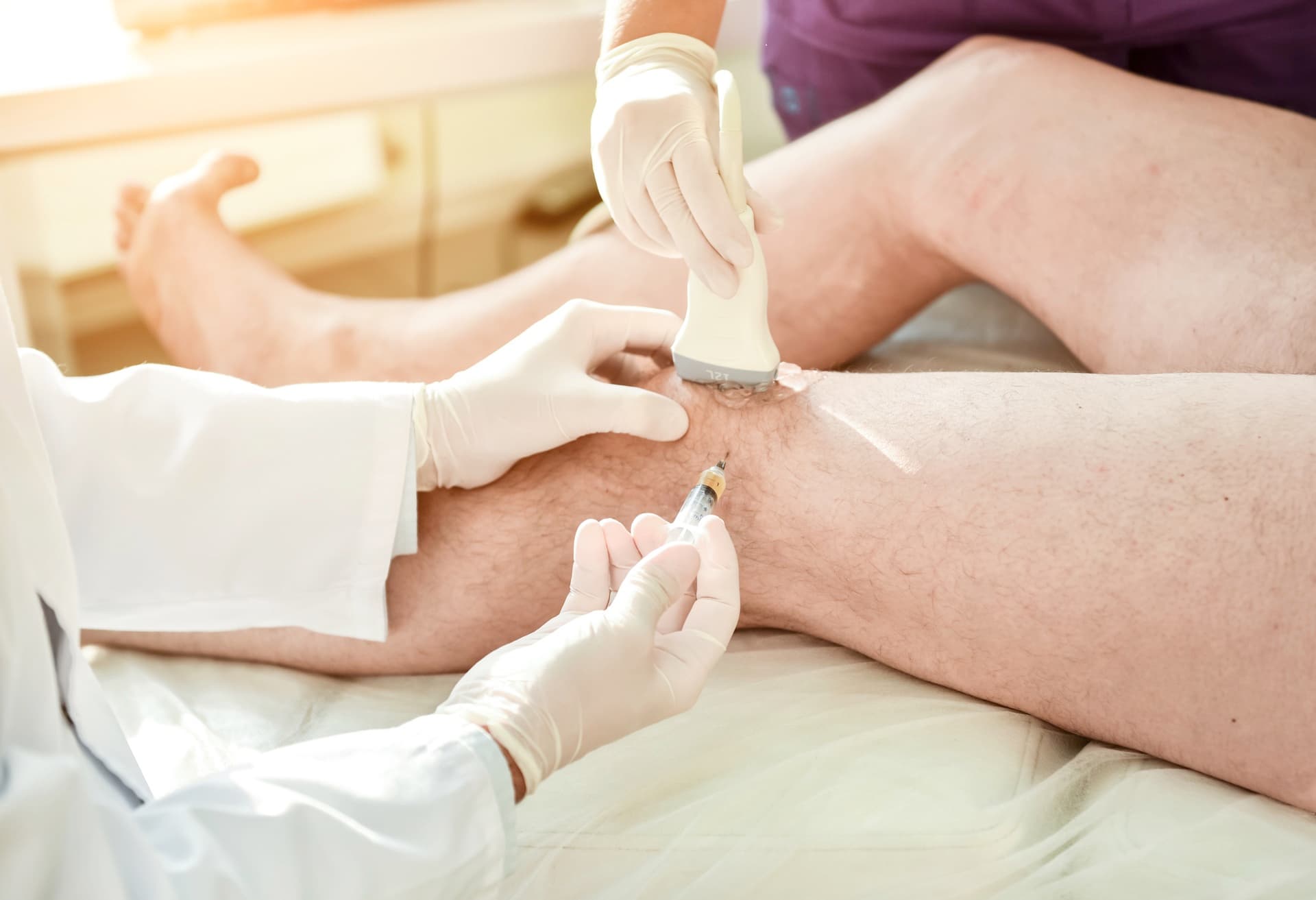 Image-guided knee injection used to illustrate protocol transparency